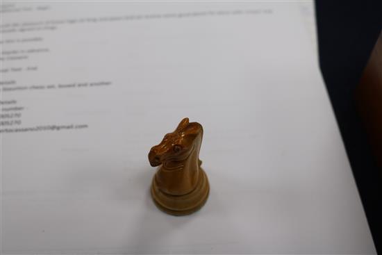 A Jaques Staunton chess set, boxed and another